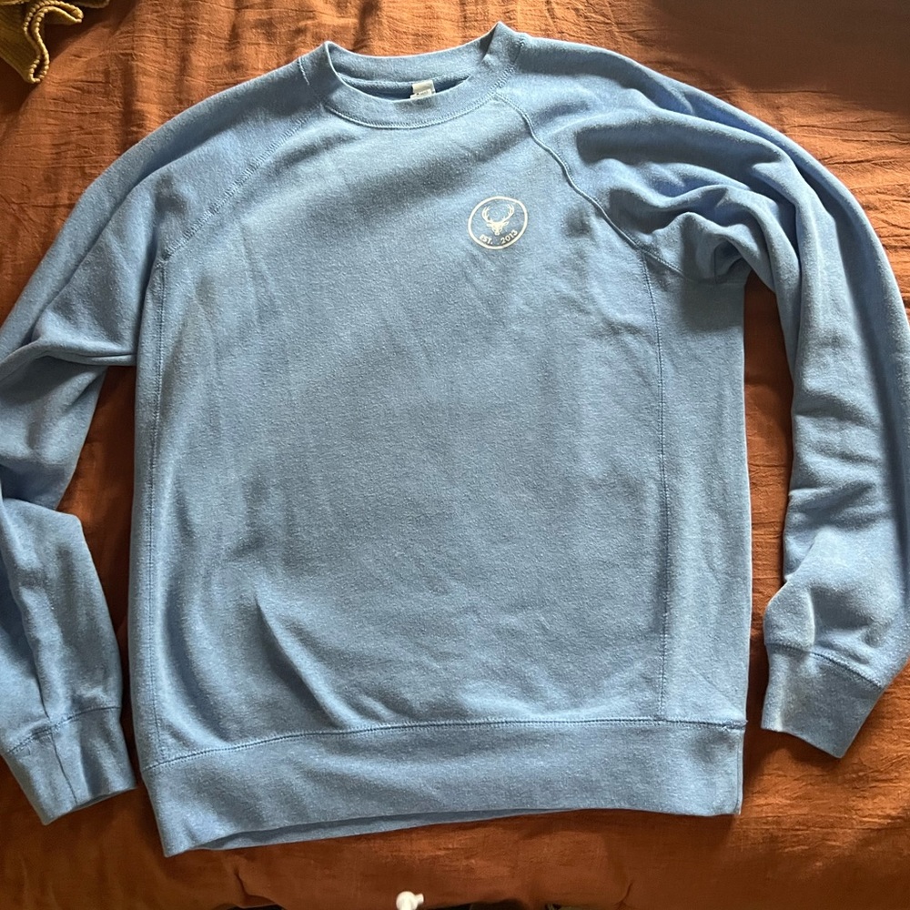 Bucked Up Crewneck Sweatshirt Blue Size Medium